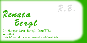 renata bergl business card